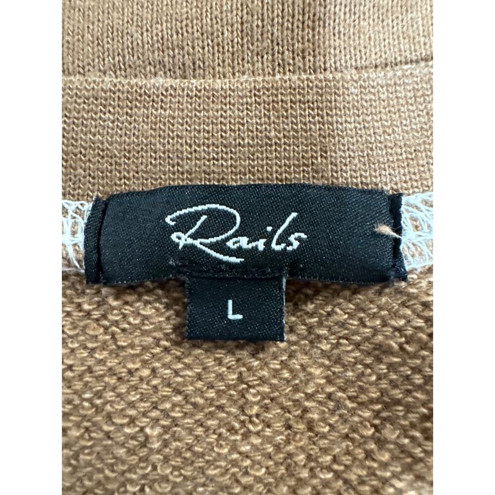 Rails Reeves Toffee Lounge Oversized Crewneck Sweatshirt Size L - Picture 11 of 11